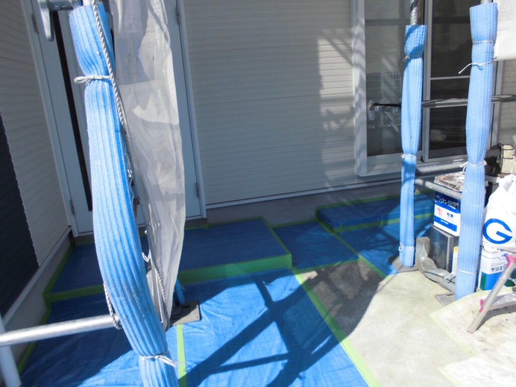 2014年3月8日 栄区公田町:土間養生