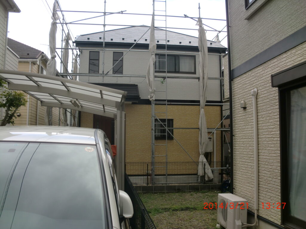 2014年3月21日 川崎市宮前区:塗装完了後の外観