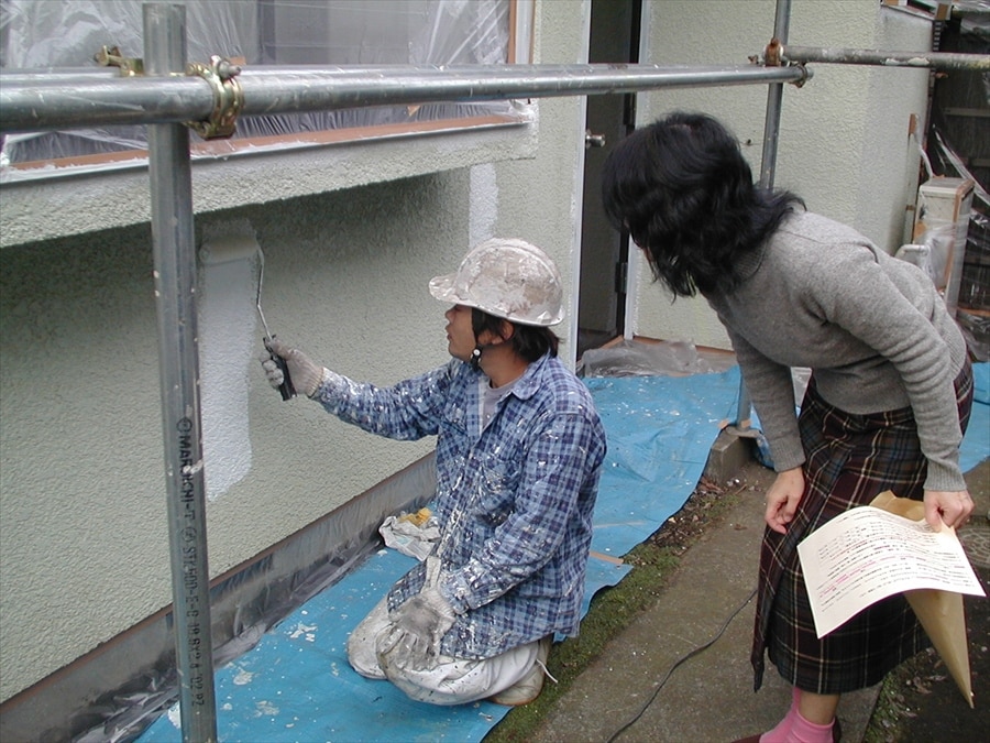 適正希釈をした塗料での塗装の確認