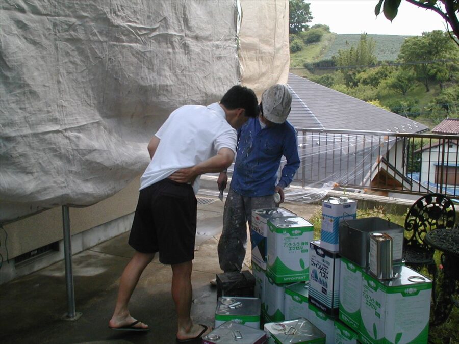 塗料についてお客様にご説明