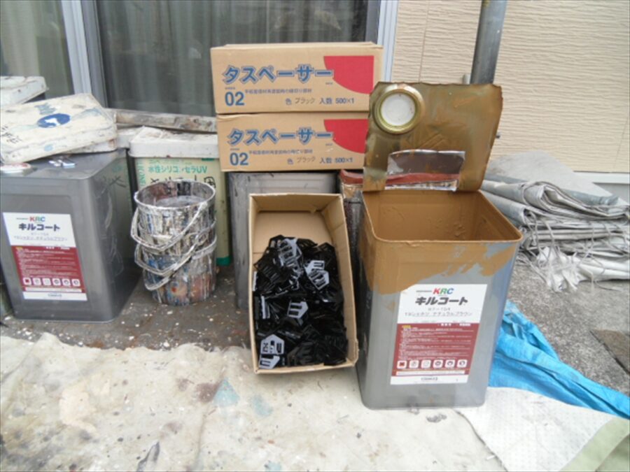 タスペーサーと断熱塗料キルコート