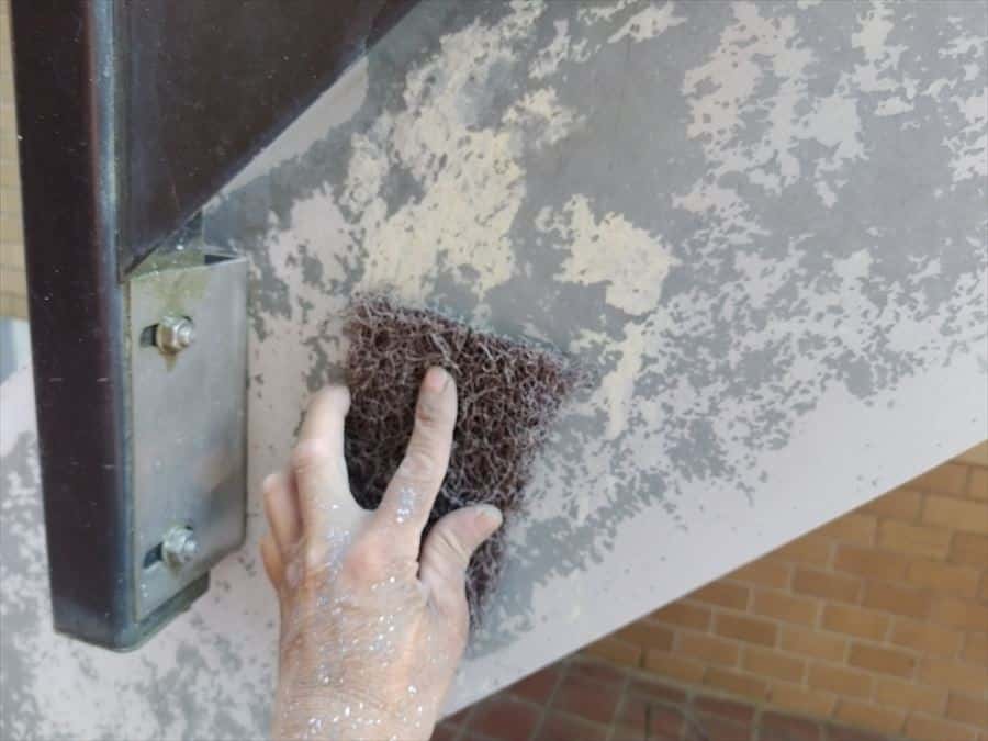 外階段　ケレンたわし