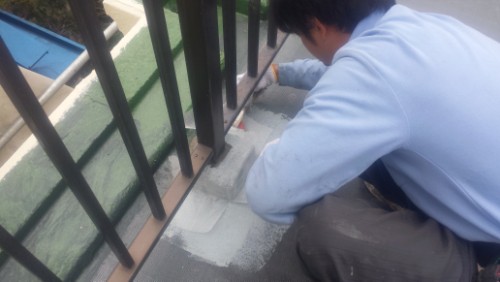 2014年3月19日　旭区市沢町：屋上防水・クロス張り2