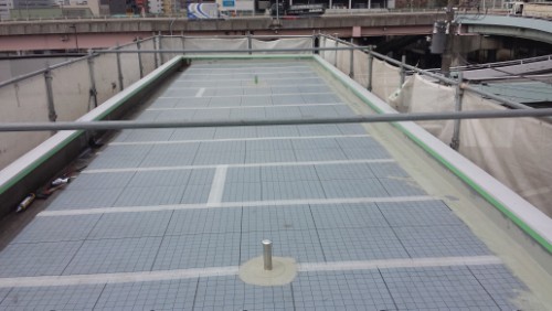2014年4月14日　神奈川区：屋上防水施工全景