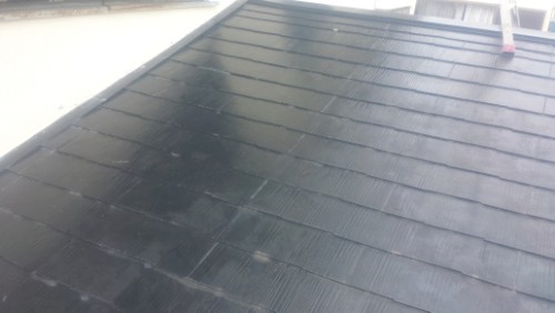 鎌倉市津：縁切り後の屋根全体