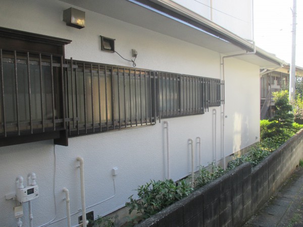 完成した北側の外壁。