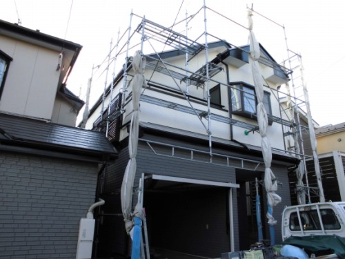 2014年1月31日　神奈川区白幡向町：塗装完了後の外観