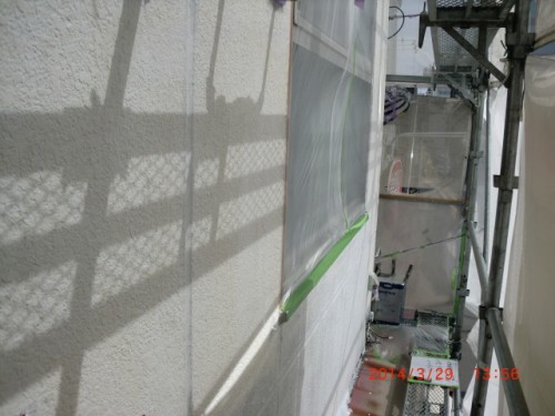 横浜市神奈川区：ALC外壁2回目下塗り3