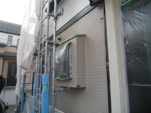 旭区鶴ヶ峰本町：1階外壁中塗り完了
