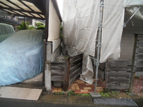 横須賀市久里浜：車の養生