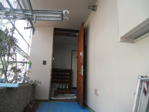 横浜市磯子区：外壁養生剥がし後