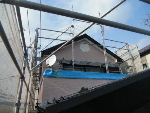 横浜市保土ヶ谷区：外壁上塗り後