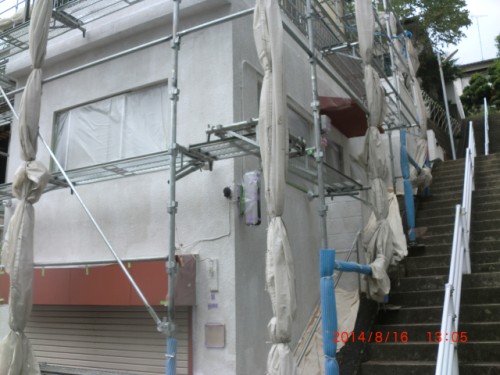 川崎市麻生区：外壁下塗り後