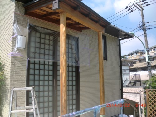 町田市南大谷：木部下塗り後