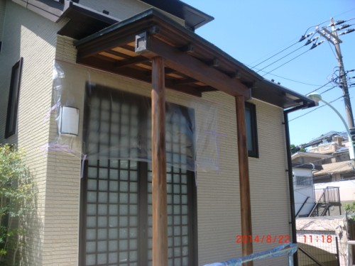 町田市南大谷：木部上塗り後