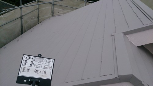 町田市本町田：屋根塗装後