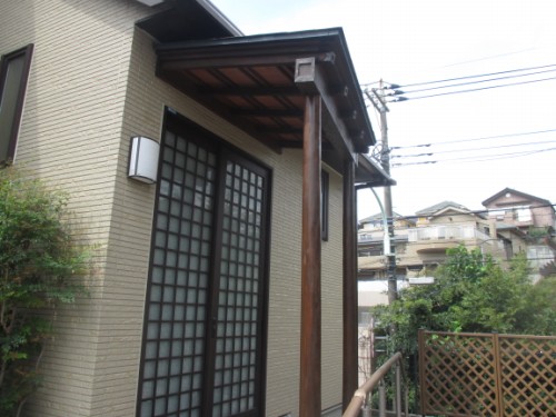 町田市南大谷：時間経過後の木部