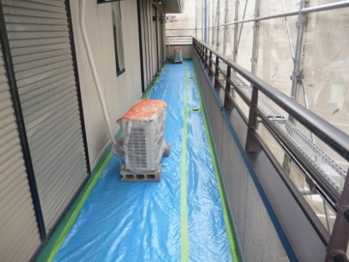 横浜市旭区：べランダ内養生