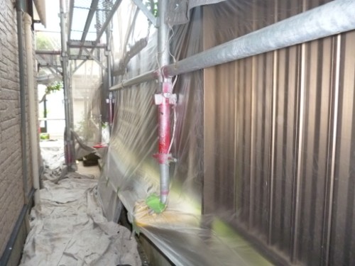 横浜市保土ヶ谷区：足場付近の養生
