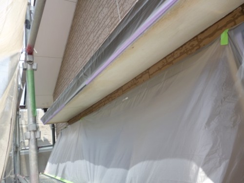 横浜市保土ヶ谷区：庇・出窓養生