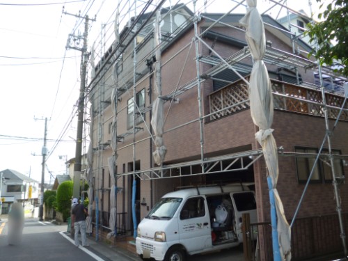 横浜市保土ヶ谷区：メッシュシート張り