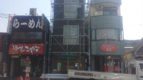 2014年4月23日　神奈川区：足場解体