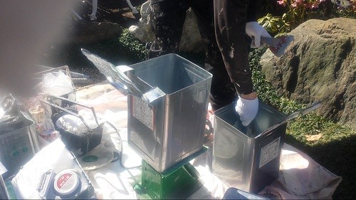 2014年3月22日　旭区市沢町：防水・材料計量
