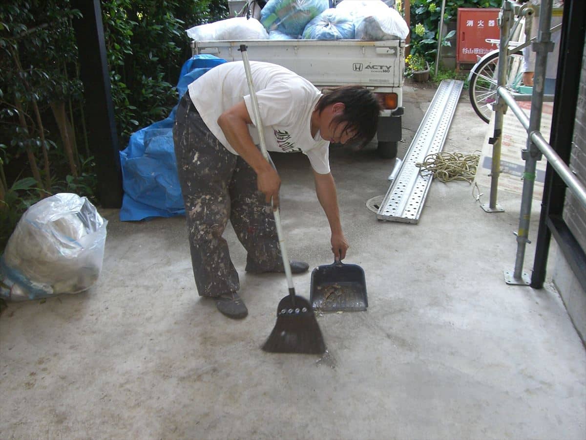 塗装　拭き掃除