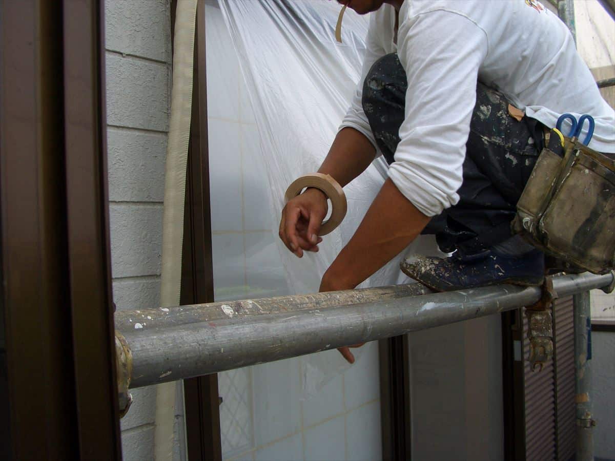 外壁塗装　養生